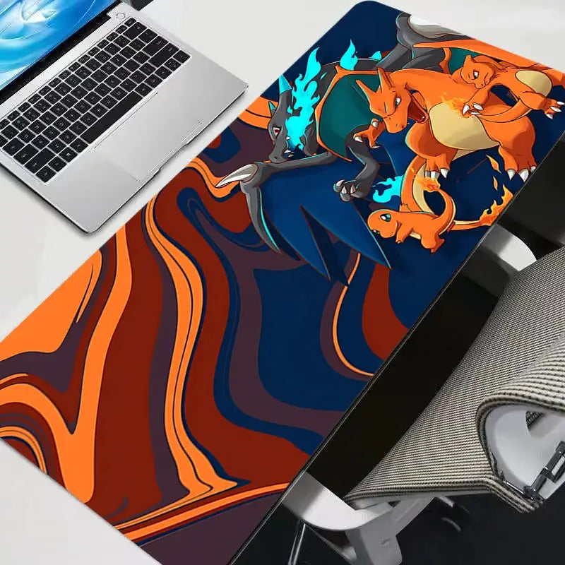 PPikachu Divine Dragon Gaming Mouse Pad XXL Desk Mat For Keyboard And Mouse Large Surface