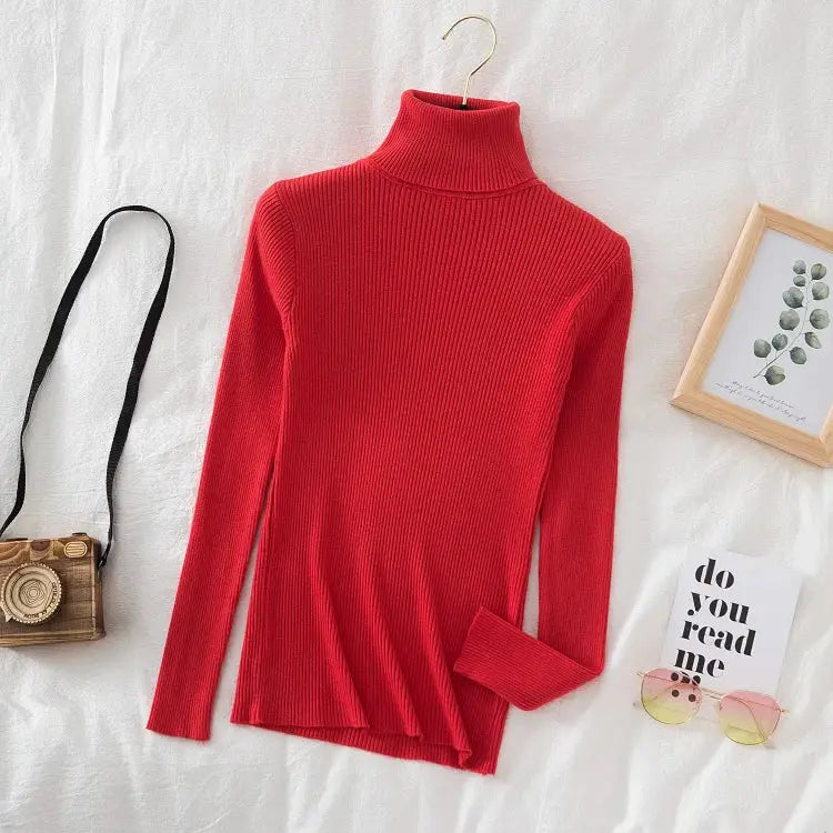 EverSoft Women Turtleneck Knitted Sweater Soft Cashmere Blend For Cozy Warmth In Autumn And Winter