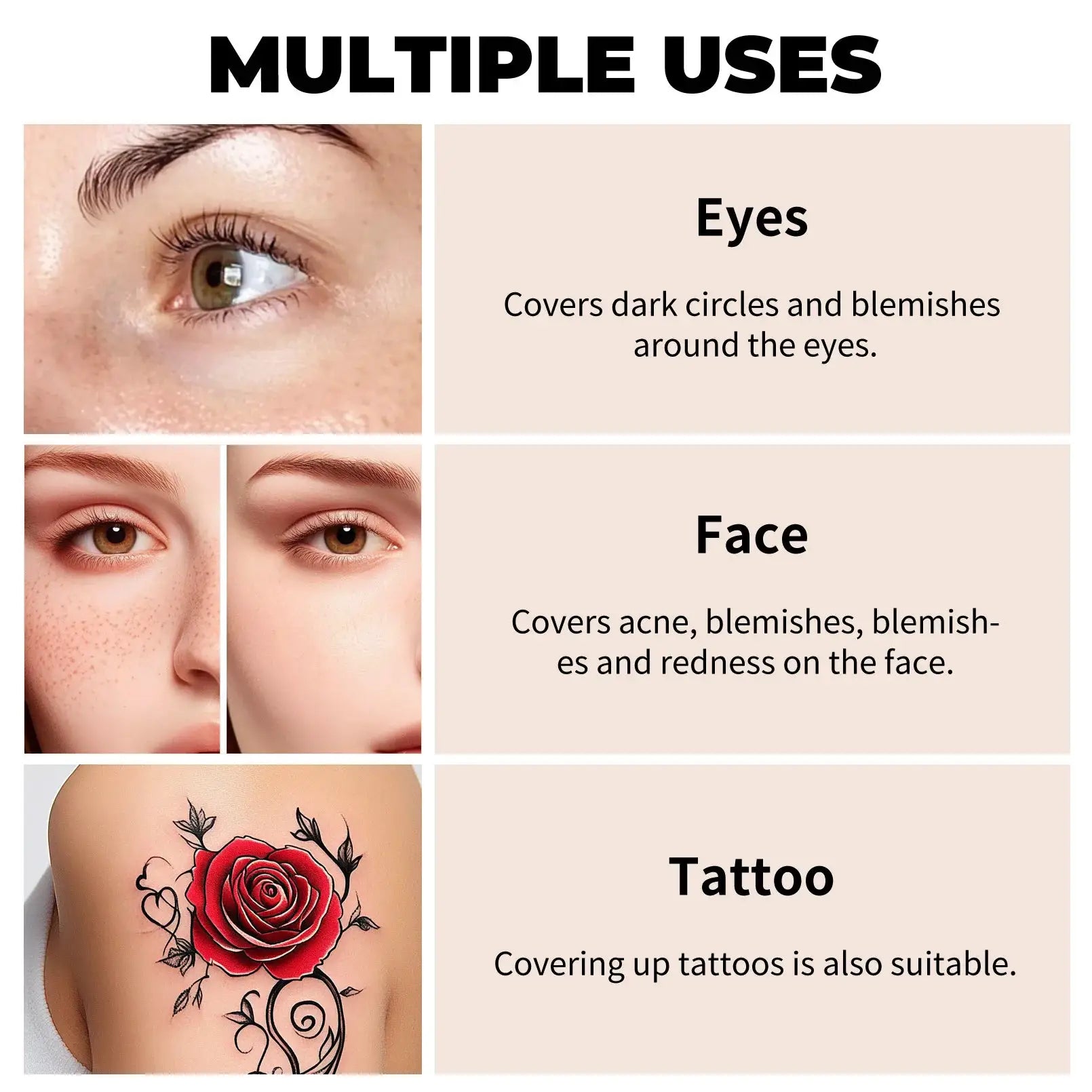 LuminaDerm Hydrating Eye Brightening Concealer Contour Cream Full Coverage Long Lasting Under Eye Corrector