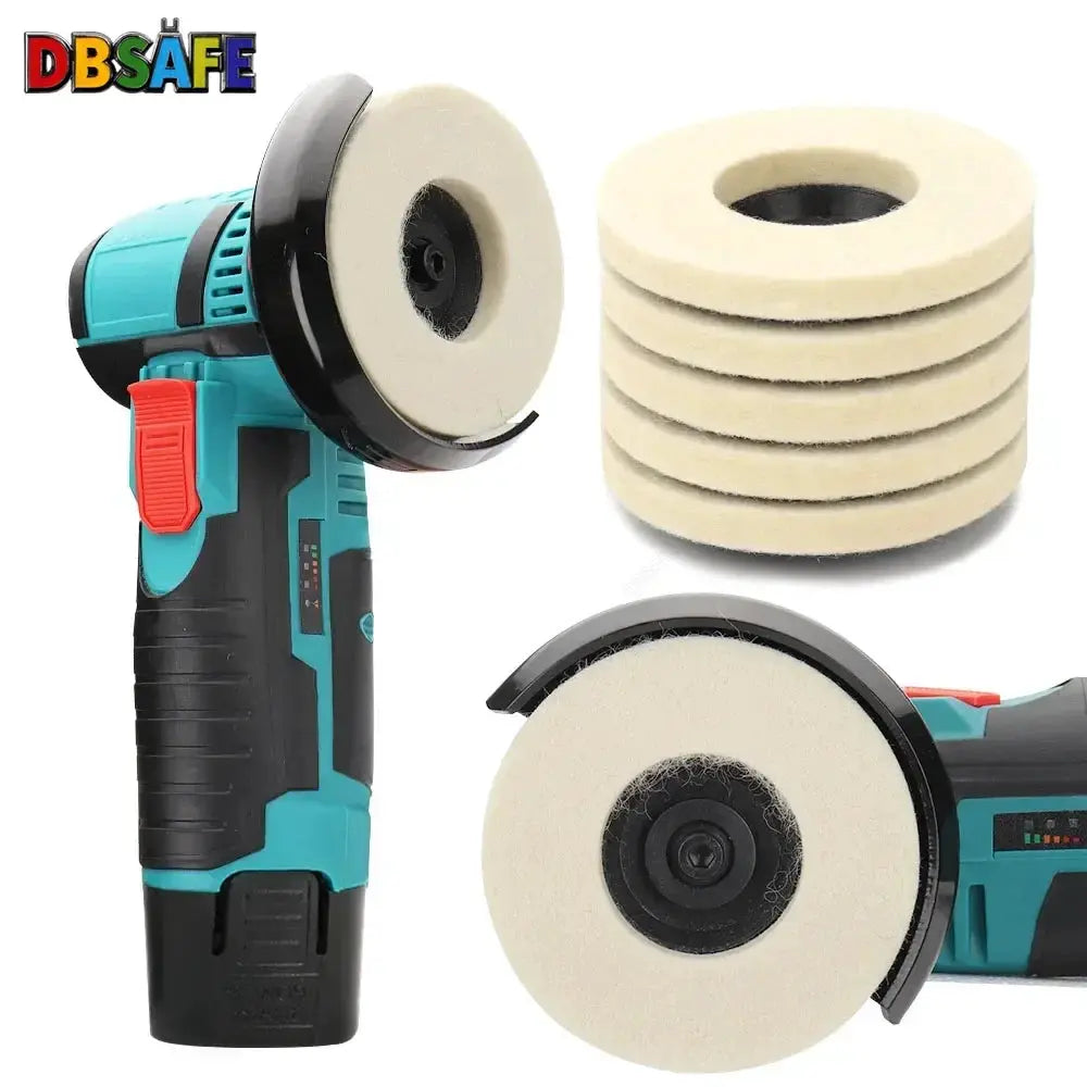 50 To 75mm Wool Polishing Wheel Felt Pad For Angle Grinder Disc Metal Marble Glass Ceramic One Piece Professional Tool