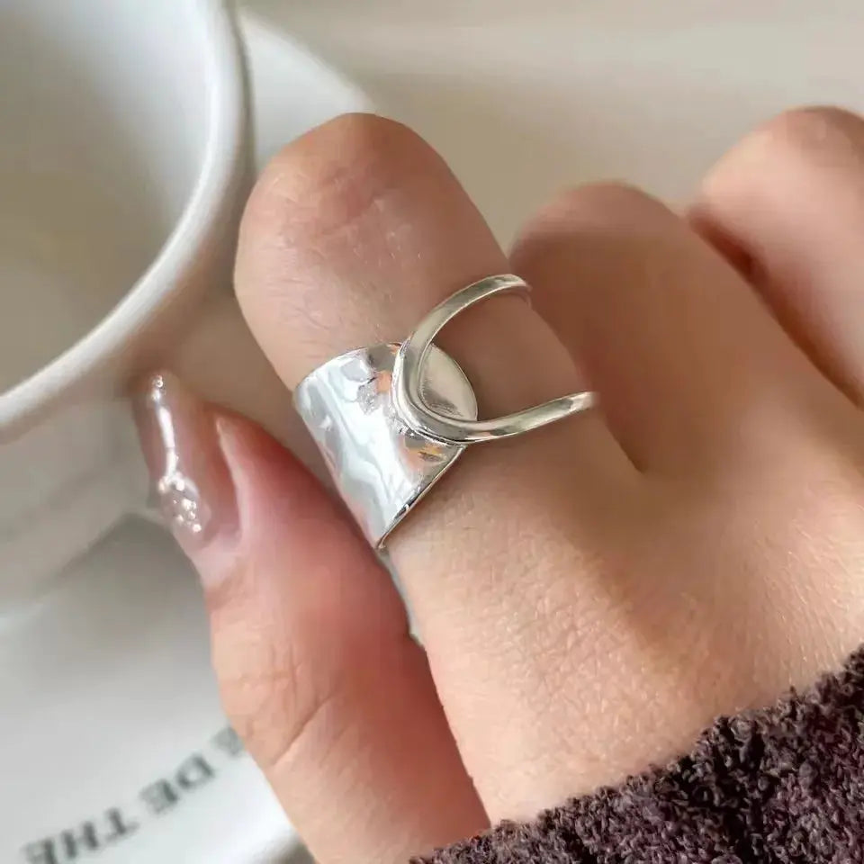 925 Sterling Silver Love Heart Ring With Hanadama Pearl For Women Gift Jewelry Birthday