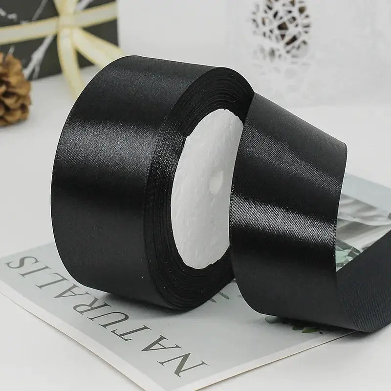 22 Meters Satin Ribbon Assorted Colors 6mm Wide 100 Percent Polyester Gift Wrap Craft Bow