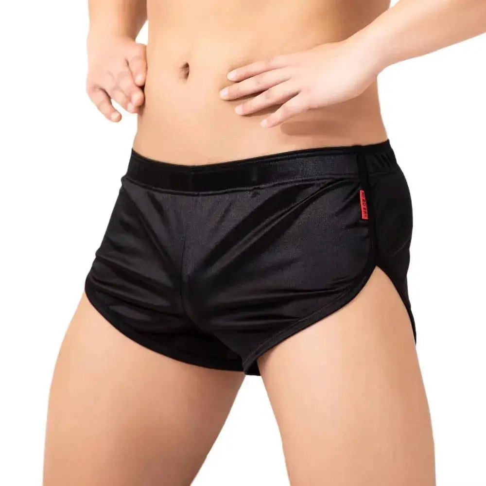 SilkEase Mens Smooth Silk Boxer Shorts Ultra Comfortable Sleepwear and Lounge Shorts