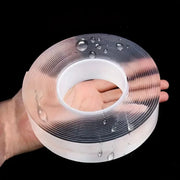 Transparent PET Double Sided Reusable Waterproof Adhesive Tape For Kitchen And Bathroom Use
