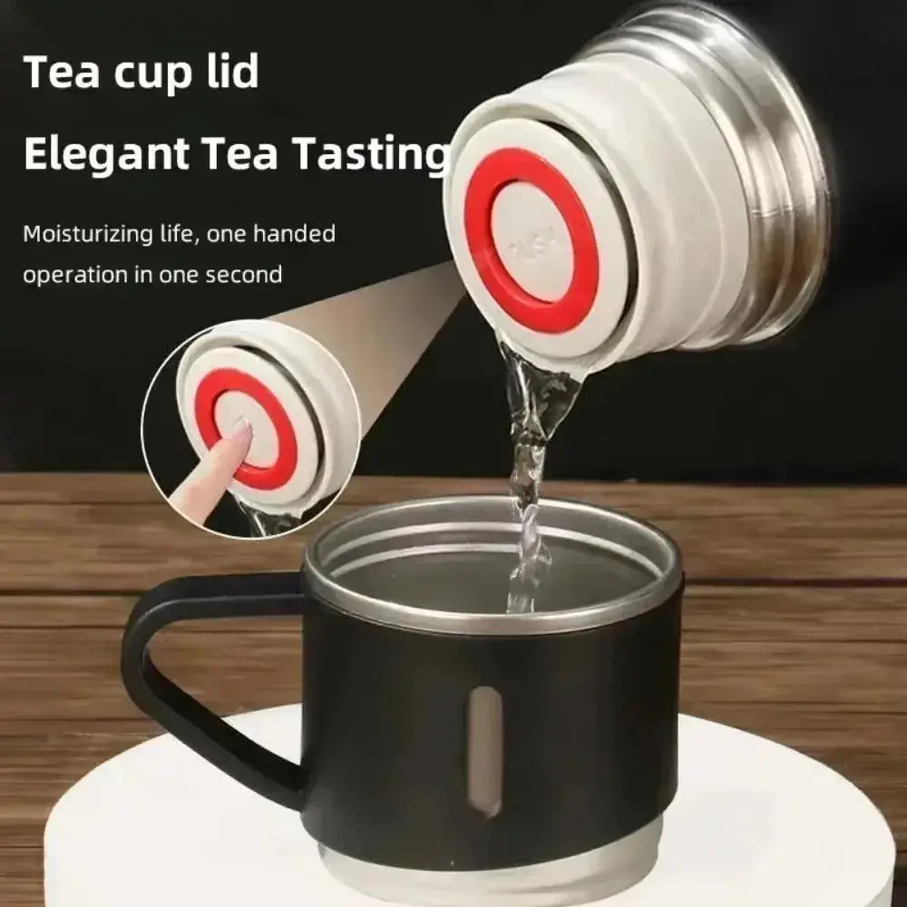 304 Stainless Steel Vacuum Insulated Water Bottle 500ml Portable Coffee Bottle Business Style Travel Thermal Mug