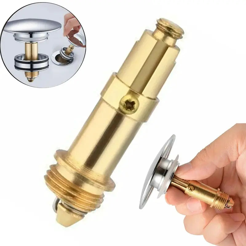Spring brass basin sink pop-up waste valve plug with spring mechanism, Simples Market replacement part