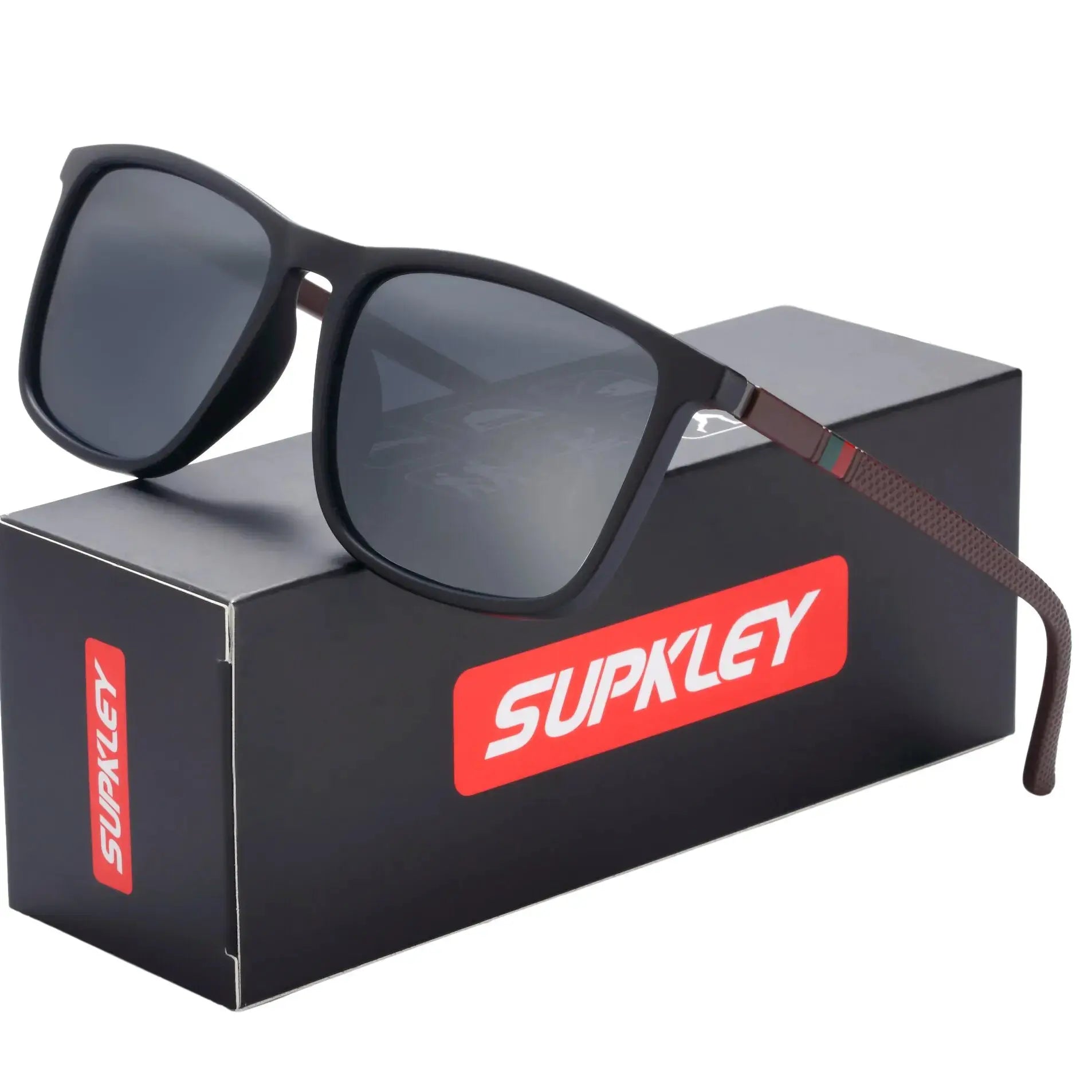 Supkley Sports Sunglasses For Men Polarized Lightweight Square Eyewear With TAC Lenses For All Day Comfort