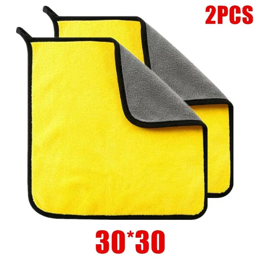 AutoGleam Microfiber Car Cleaning Cloths Premium Absorbent Non Abrasive Towels For Safe Car Wash