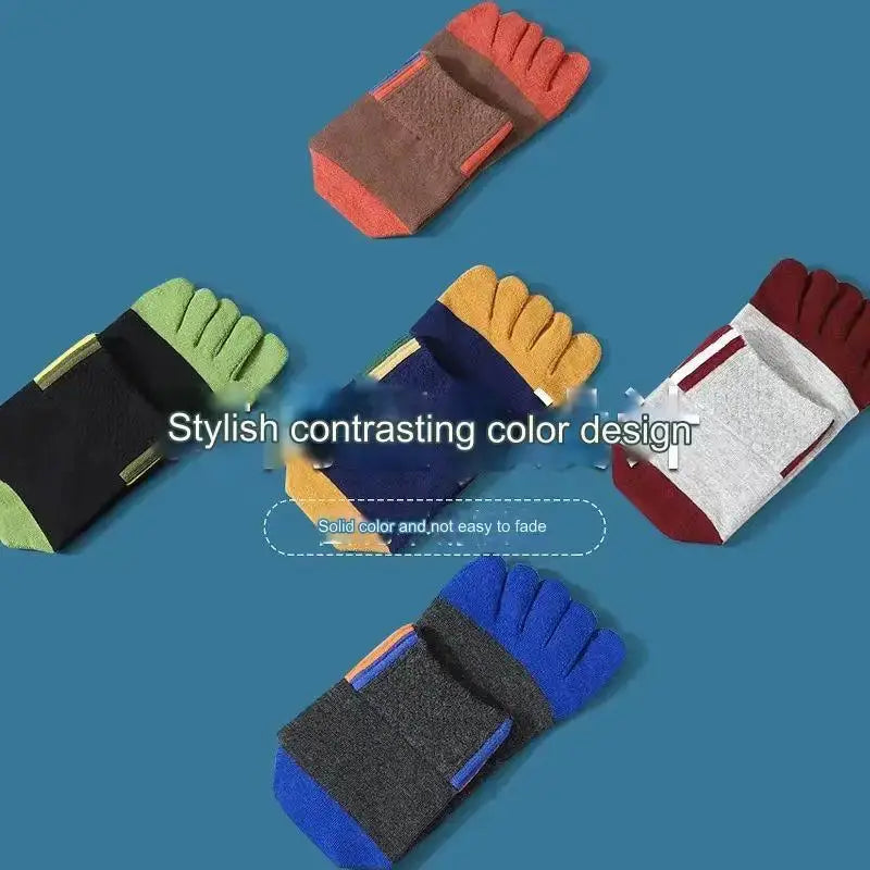 5 Pair Mens Five Toe Cotton Socks Breathable Split Toe Sports Socks For Men High Quality Casual