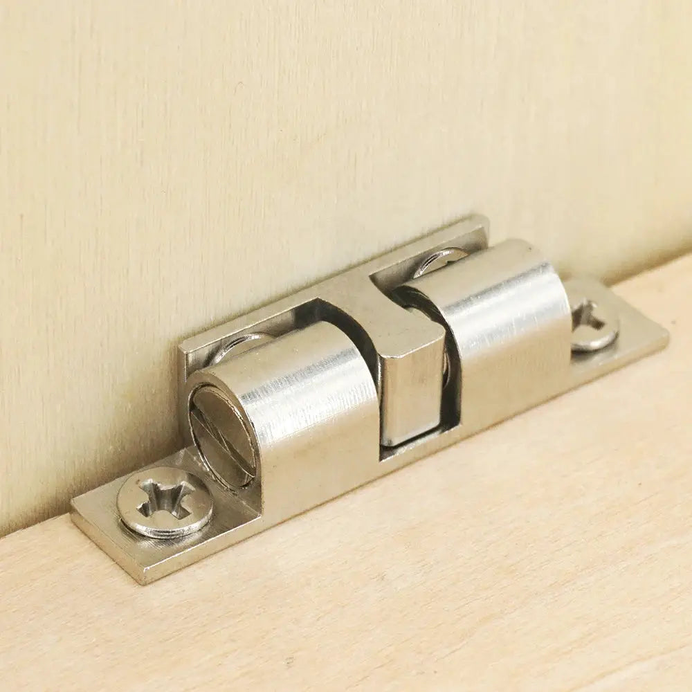 Solid brass cabinet door catch with adjustable spring-ball latch and screws by Simples Market