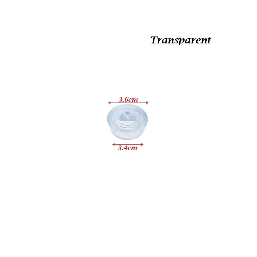 Simples Market transparent round sink plug, leakage-proof drain stopper for washrooms/kitchens, 3.6 cm x 3.4 cm