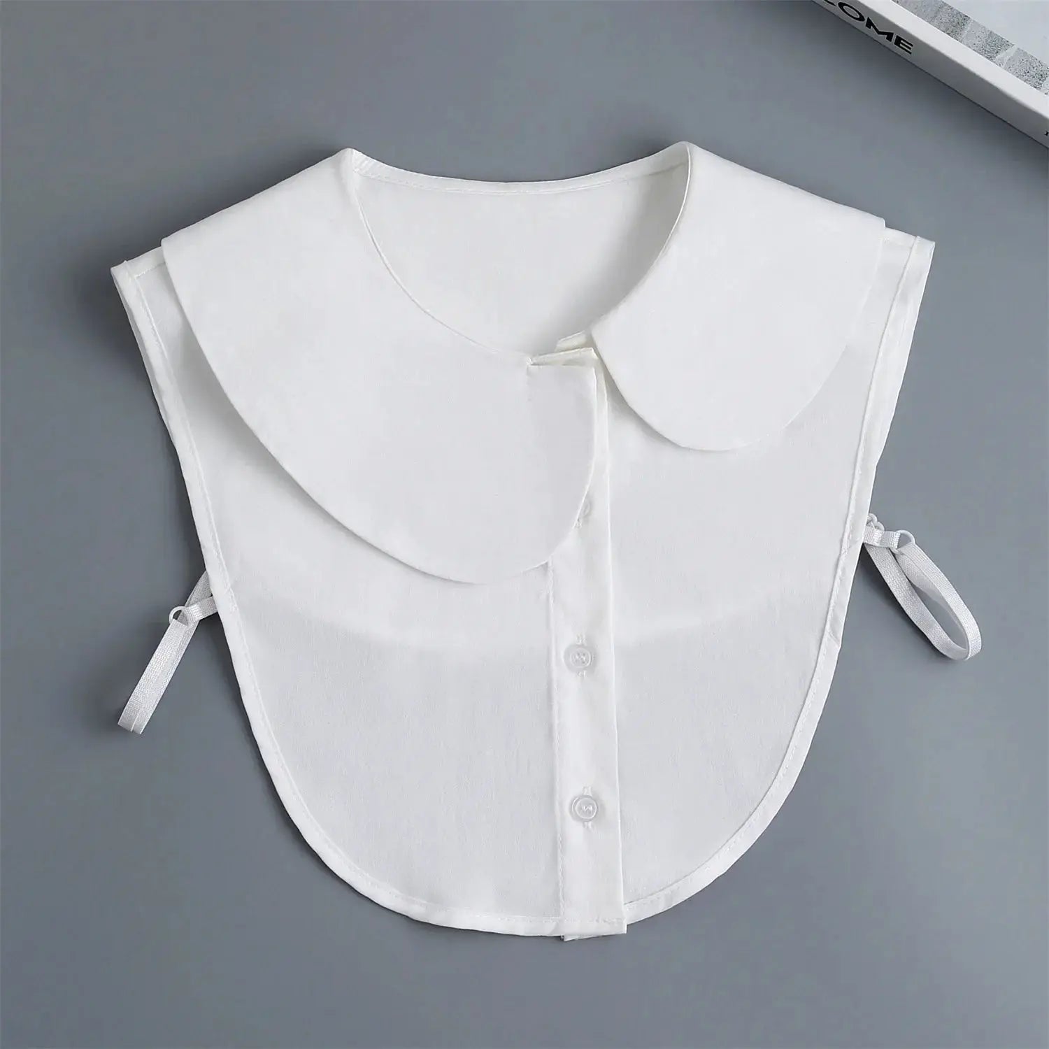 Detachable White Faux Collar With Front Tie For Women And Girls Vintage Lace Blouse Collar