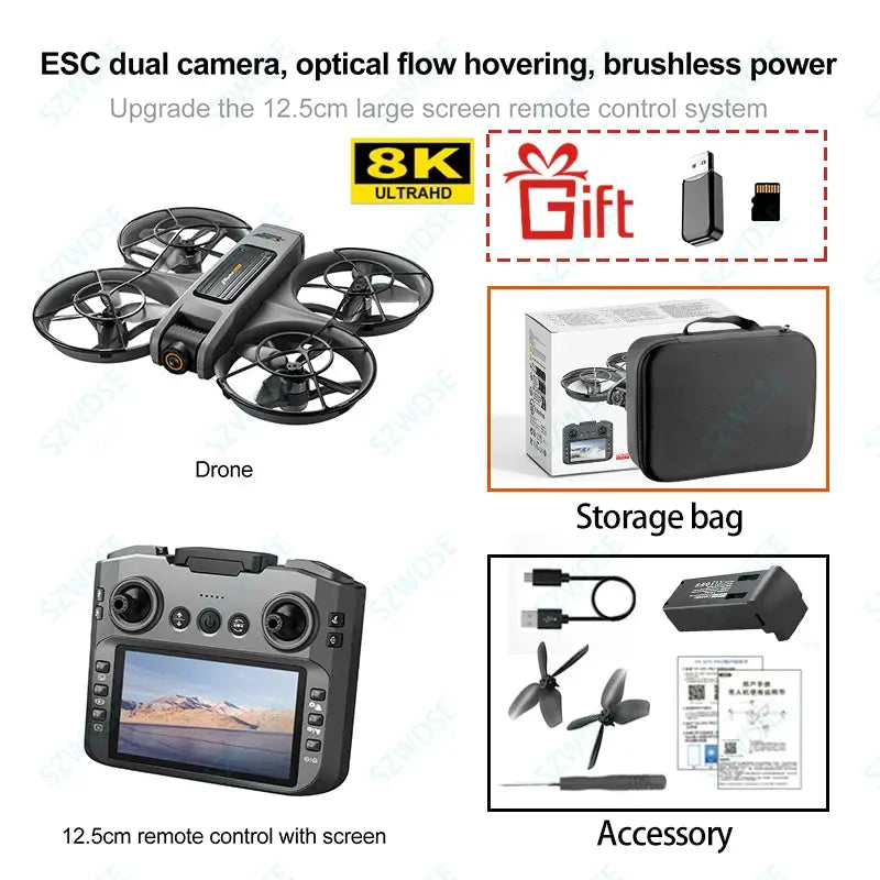 S156 RC Drone 2.4G 5G WiFi Professional Aerial Photography QuadCopter with Dual HD Camera GPS Brushless Motor Gift