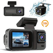 Simples Market 3-Channel Dash Cam for Cars with front 1080P camera and rear view camera, black