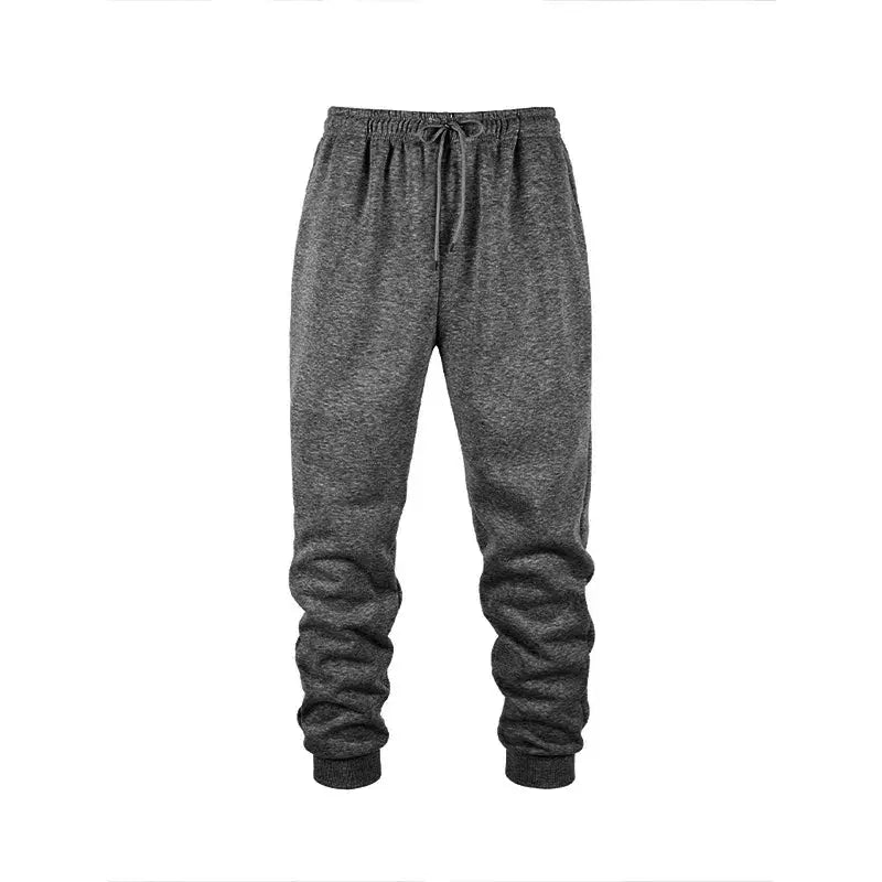 Simples Market men's grey fleece jogger sweatpants for autumn and winter, casual workout pants