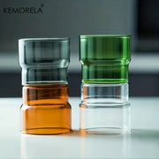 Kemorela 290ml Origami Style Glass Cup Heat Resistant Vintage Drinkware For Coffee Tea Wine Beer And Smoothies