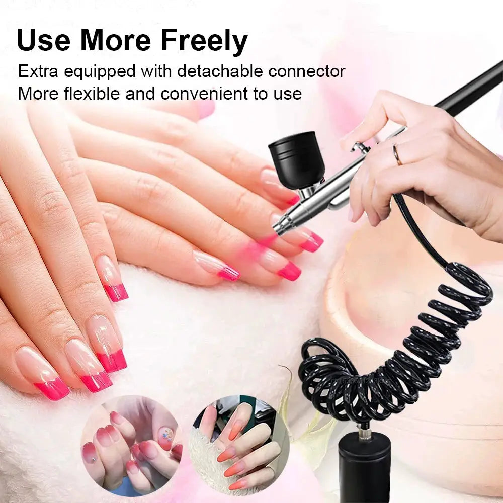 Portable Airbrush Kit With High Performance Compressor For Nail Art Cake Decorating Craft