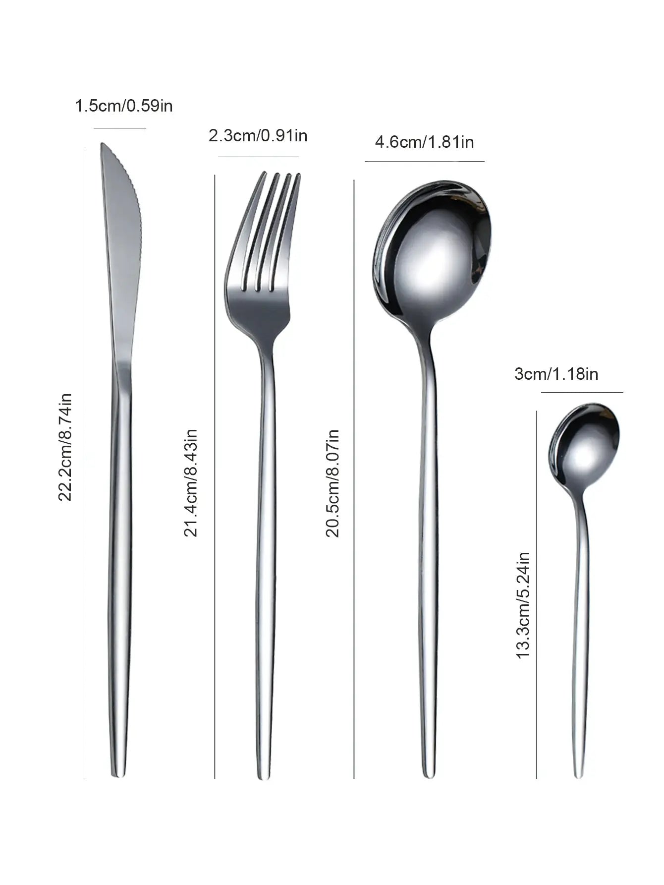 16 Piece Stainless Steel Cutlery Set With Gold Finish For Four Western Style Tableware Knife Fork Spoon Teaspoon