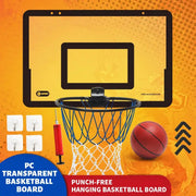 Children's Wall Mounted Silent Nonporous Foldable Basketball Stand For Indoor And Outdoor Use With Basketball