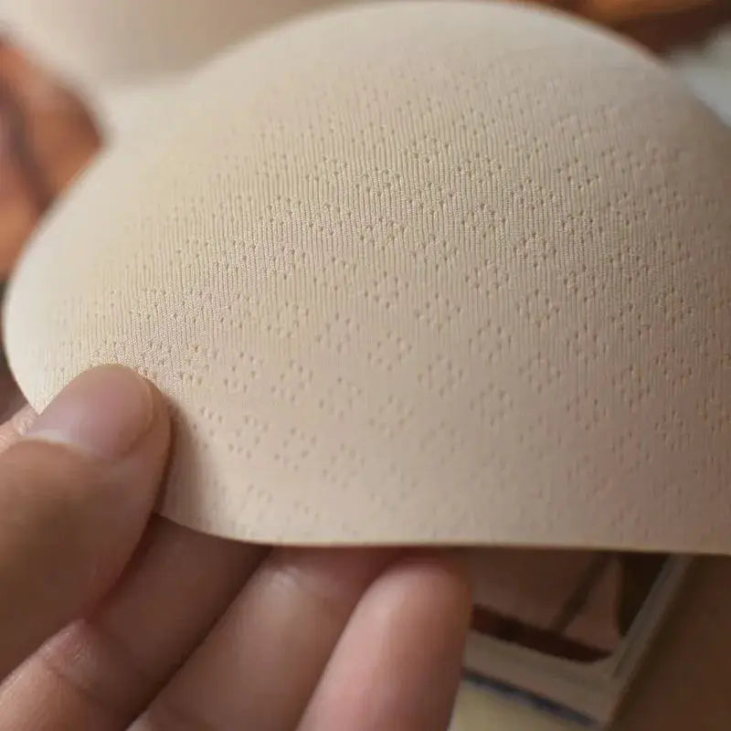 1 pair of foam bra pads, nude color swimsuit padding inserts with body-fitted design
