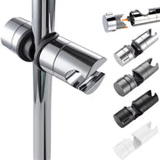 6-piece universal shower head holder set; chrome adjustable rail bracket for slide bar by Simples Market