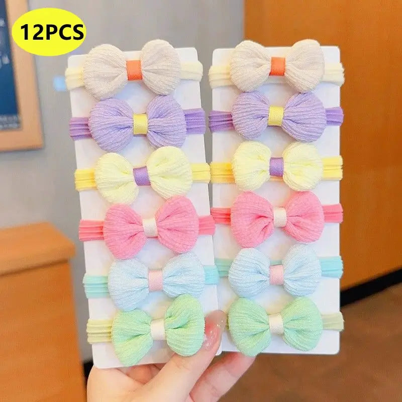 Flower Elastic Hair Bands For Girls Set 20 Or 10 Pieces Hair Accessories Children Headbands Party Birthday Headwear