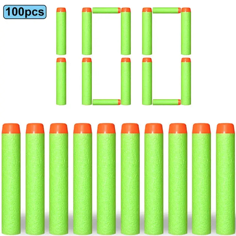 7.2cm EVA Foam Darts 100 Pieces Refill Rounds for Nerf N Strike Blasters Round Head Safe Play