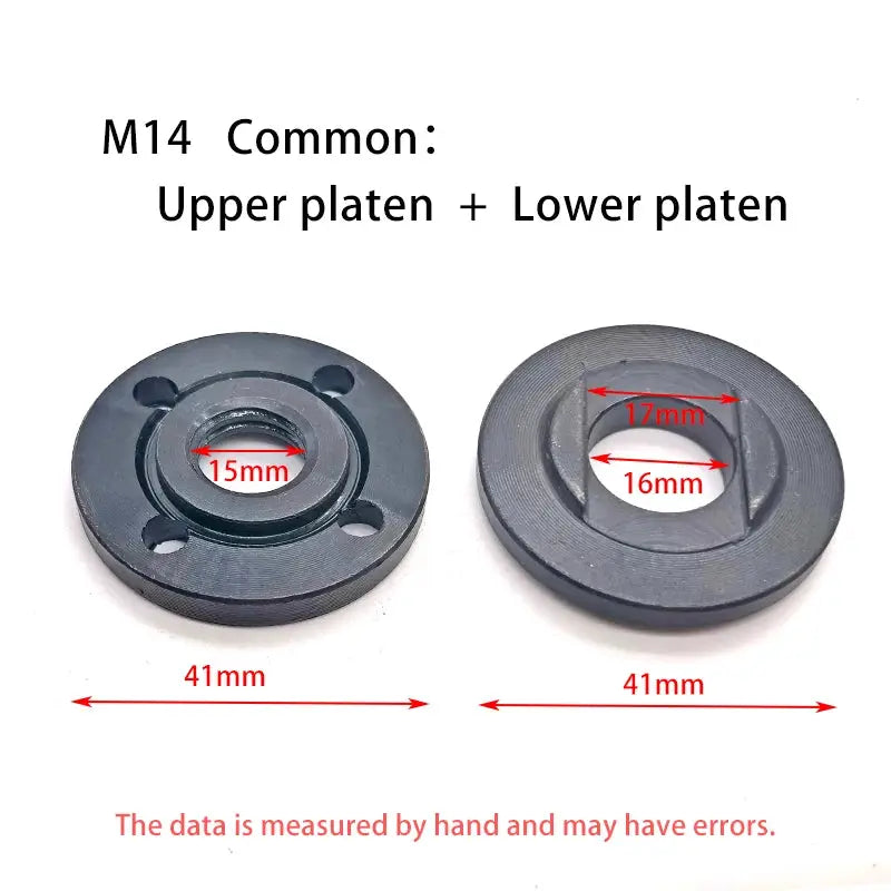 M10 M14 5/8-11 Thread Replacement for Angle Grinder Flange Nut Set Inner Outer Pressure Plate