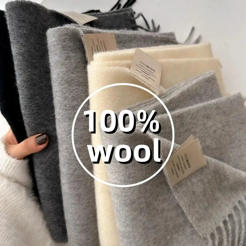 NordicWeave Winter Narrow Wool Scarf 28 Color Options 100 Percent Wool Lightweight Yet Warm Unisex