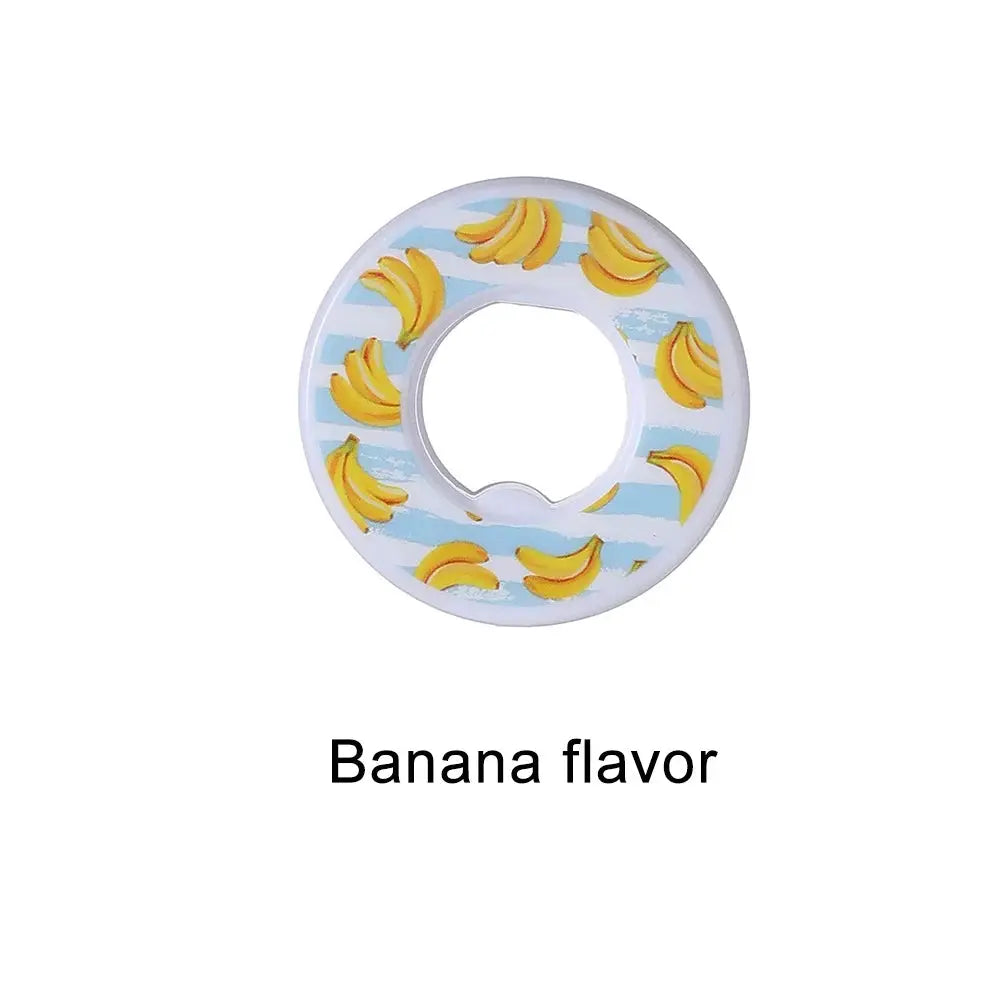 Banana flavor air pod for water bottle, circular cap with banana pattern