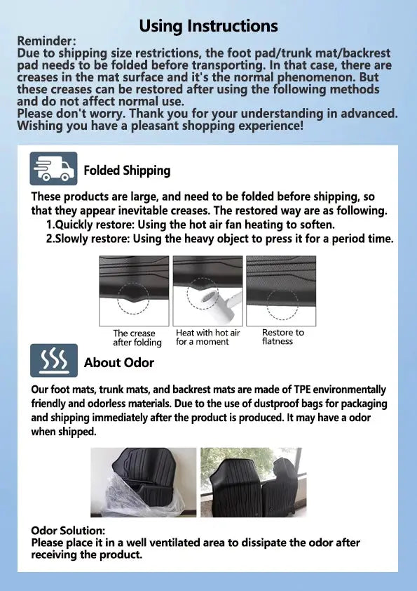 Sambee Left Drive floor mats for Leapmotor T03, black TPE 3D foot mats; instruction sheet