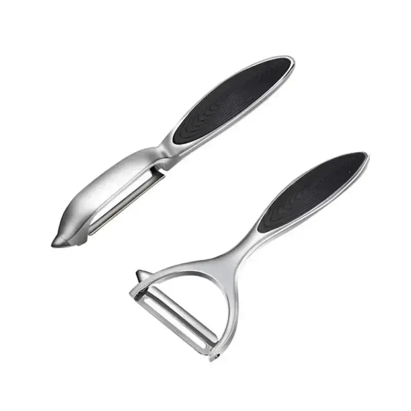 KitchenForge Multi Function Peeler Grater Tool For Fruits And Vegetables With Ergonomic Zinc Alloy Handle