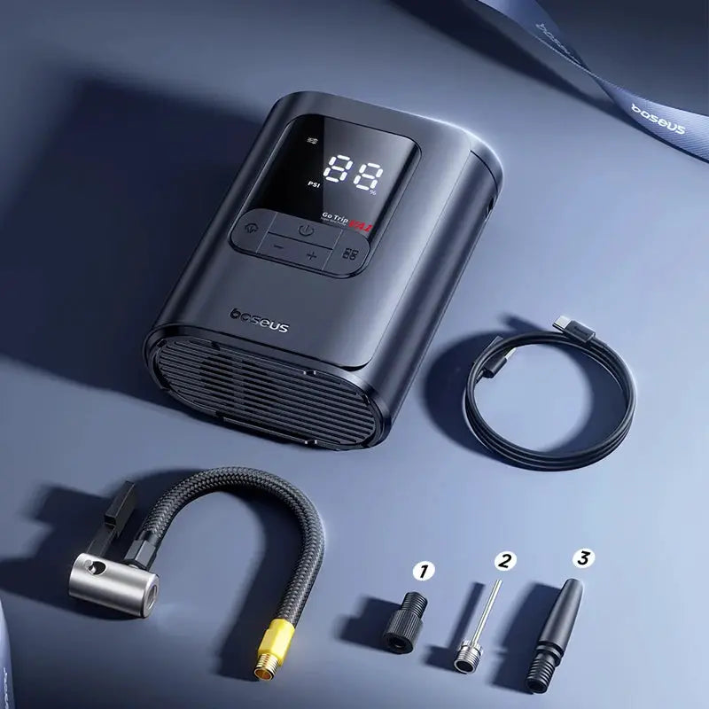 Baseus Wireless Car Air Pump Portable Tire Inflator With LCD Display