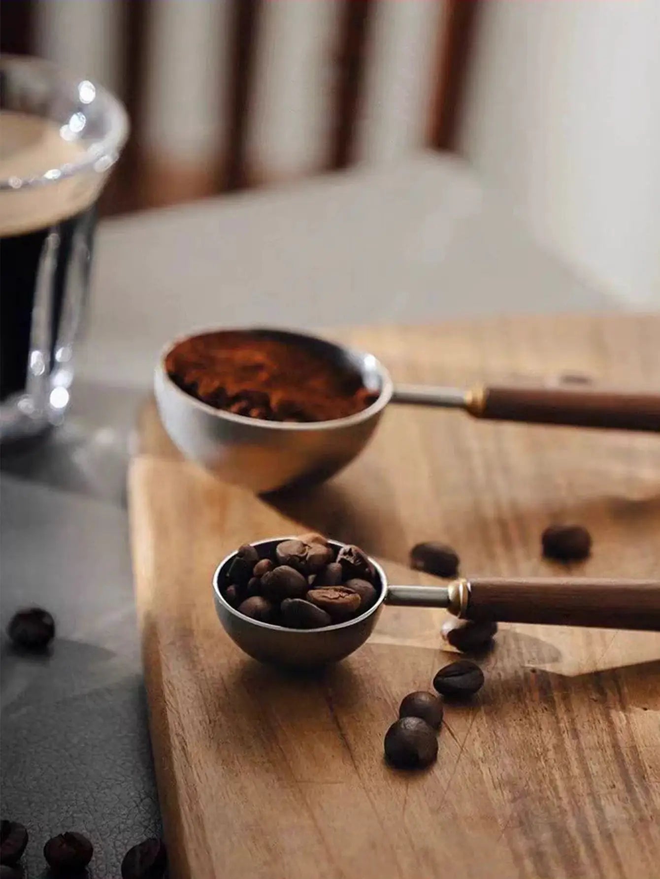 VintageWood Co Coffee Spoon With Walnut Wood Handle And Durable Stainless Steel Bowl For Precise Measurements