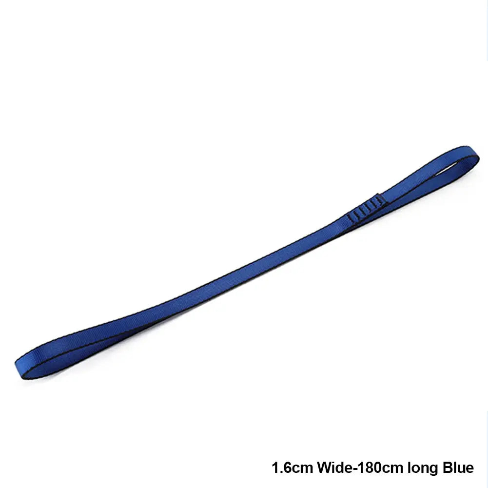 Climbing sling runner, blue Simples Market strap, 1.6cm wide x 180cm long webbing