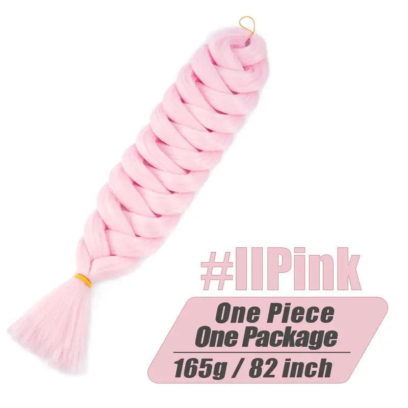 Kanekalon jumbo braiding hair Simples Market, pink, 82-inch, 165g, one piece, pre-stretched