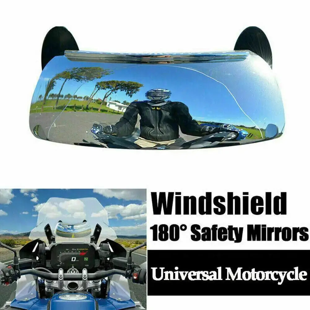 Motorcycle Windscreen 180 Degree Blind Spot Mirror Wide Angle Rearview Mirror For BMW Yamaha Honda