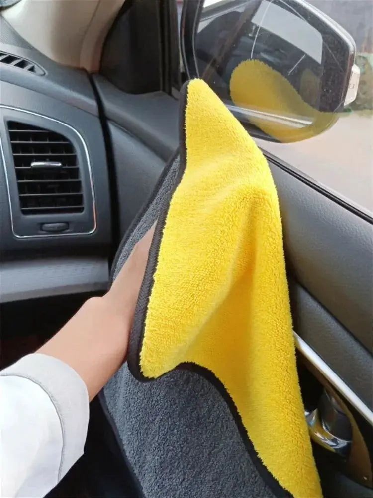 AutoGleam Microfiber Car Cleaning Cloths Premium Absorbent Non Abrasive Towels For Safe Car Wash