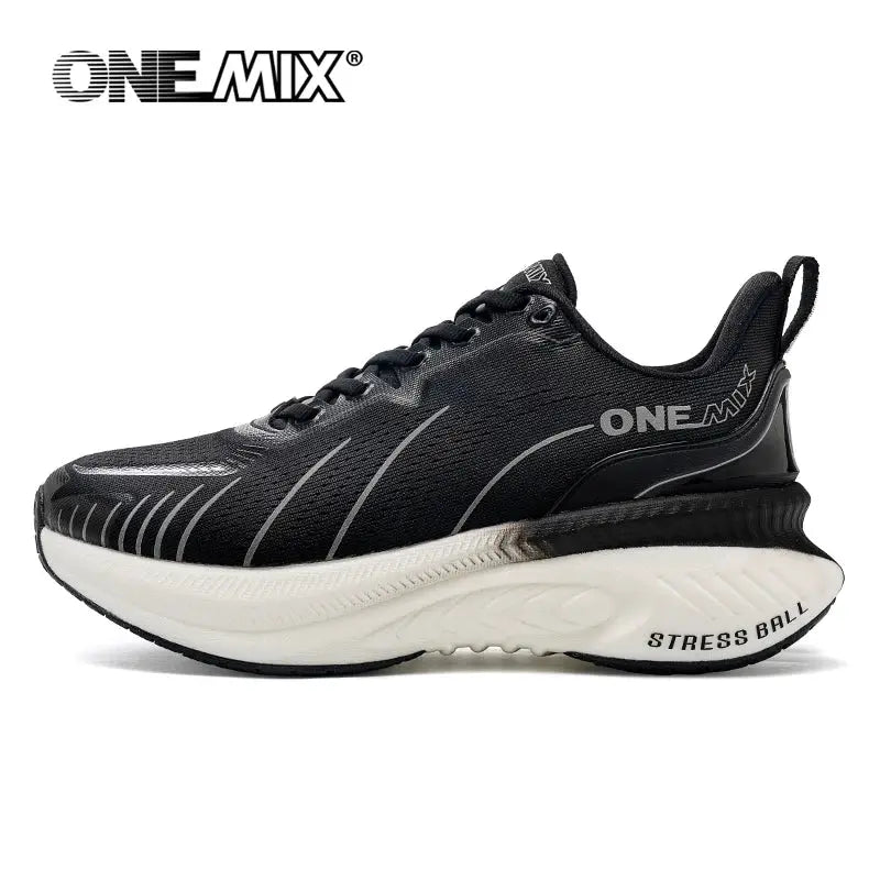 ONEMIX Cushioning Running Shoes For Men And Women Lace Up Heavy Runners Non Slip Outdoor Athletic Sneakers