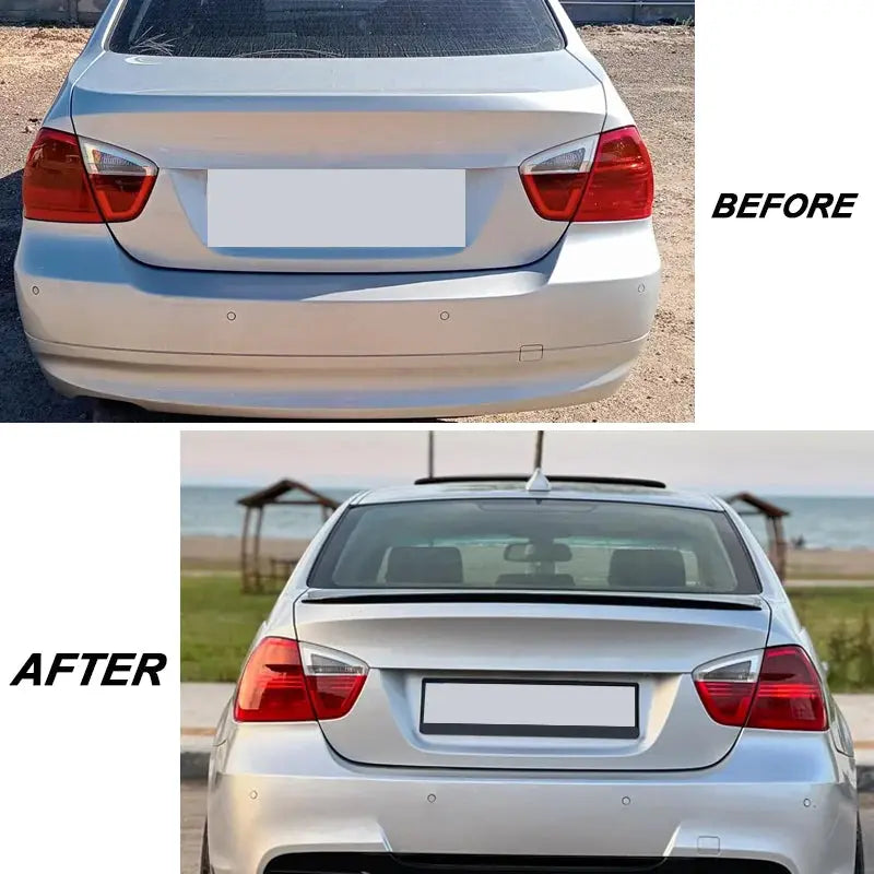 Simples Market rear trunk spoiler lip for BMW 3 Series E90 sedan, black finish