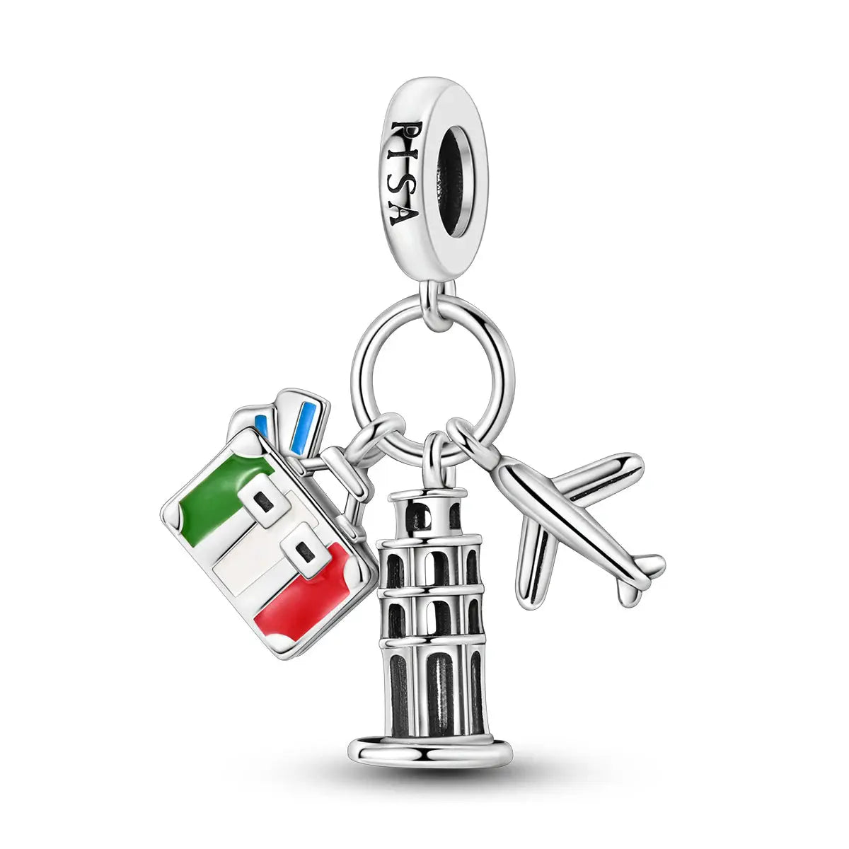 Travel Charm 925 Silver Plane Pendant Eiffel Tower Bead Charm For Bracelet Women Fashion Jewelry