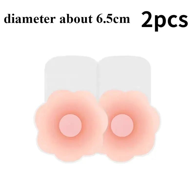 Reusable Silicone Nipple Covers For Women Soft Nipple Pasties Breast Petals Invisible Under Clothing Strapless Bra