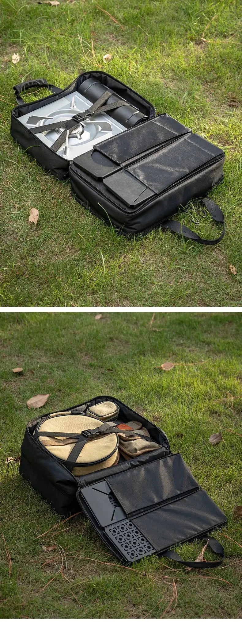Simples Market CAMPINGMOON BK-46 large-capacity black camping storage bag with IGT module and modular organizers
