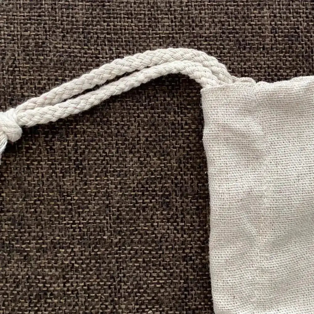 Linen Bread Bags Reusable Drawstring Large Washable Storage for Bread Unbleached Kitchen Organizer
