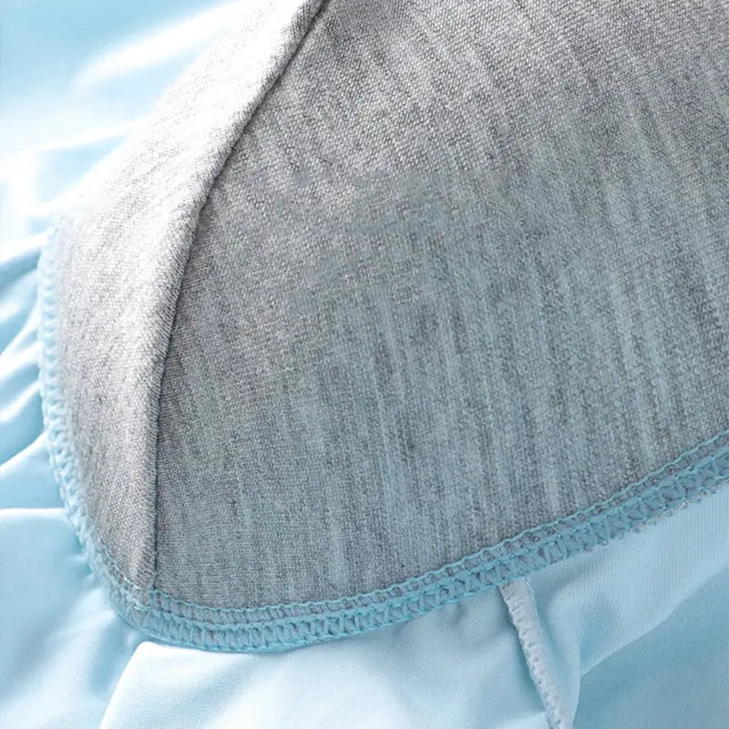MiiOW ice silk men boxer shorts in light blue with seamless breathable fabric