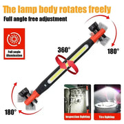 Super Bright Magnetic Work Light With 5200mAh Rechargeable Battery For Underhood Car Repair And Outdoor Lighting
