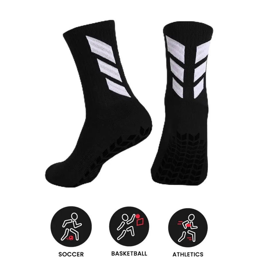 Mens Knee High Football Socks With Anti Slip Grip For Training Sports Yoga And Hospital Wear