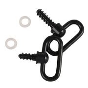 QD tactical strap buckle set, black quick-release hardware with screws