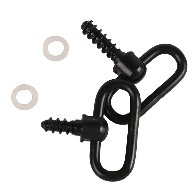QD tactical strap buckle set, black quick-release hardware with screws