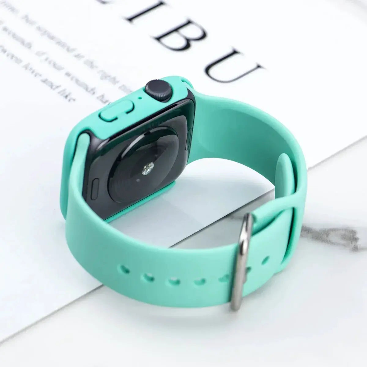 Glass+Case+Strap For Apple Watch band 44mm 40mm 45 41 38 42 46mm Silicone watchbands bracelet iWatch series 11 10 9 7 6 5 4 3 SE